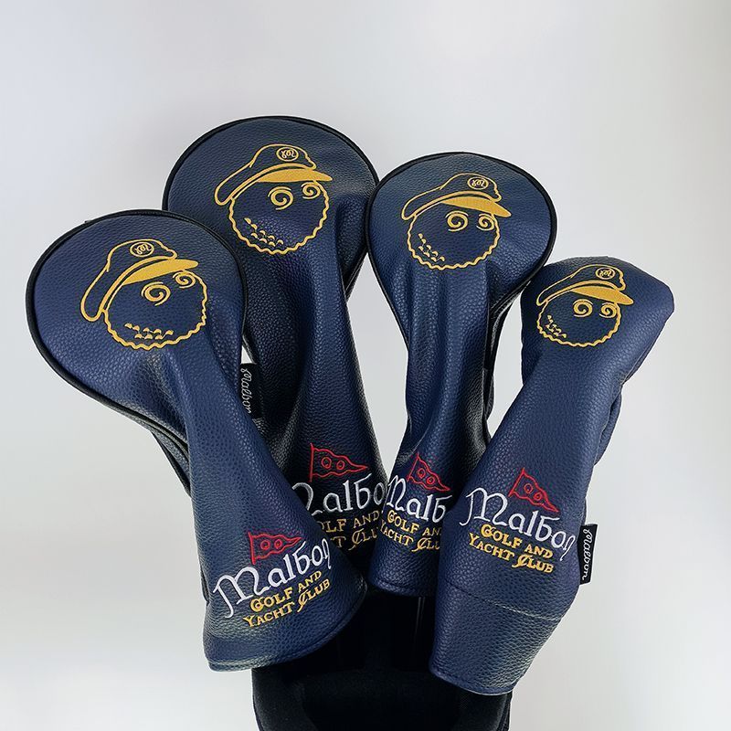 【4点セット】ヘッドカバー MALBON GOLF ネイビー