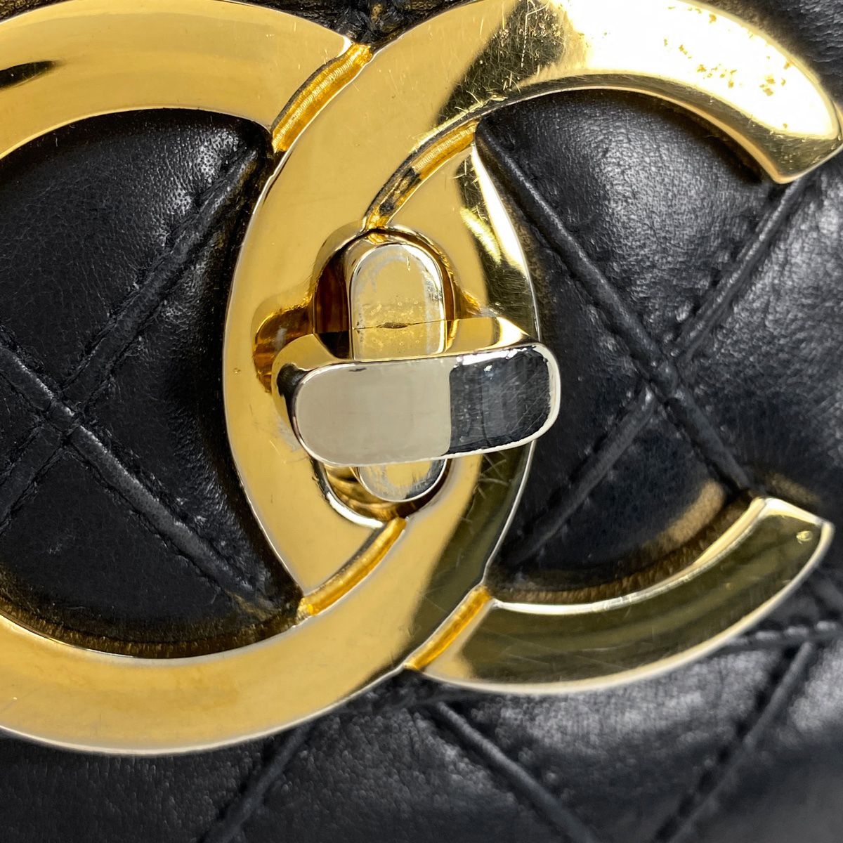 CHANEL ビコローレ クラッチバッグ セカンドバッグ ラムスキン ビックココ