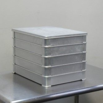 3【5枚+ふた1】EBM アルミ 大60 システム バット ギョーザ バット