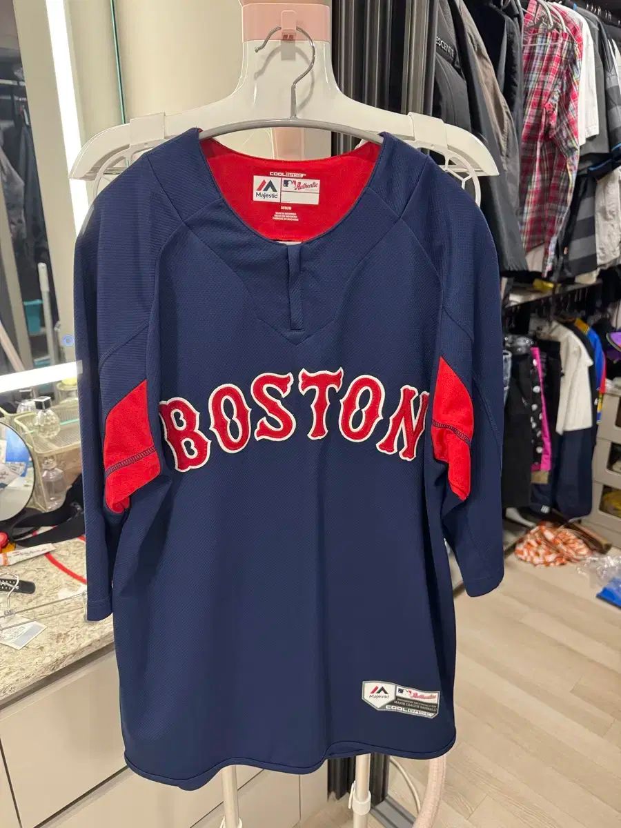 Majestic マジェスティック MLB ボストン レッドソックス バッティングジャージ