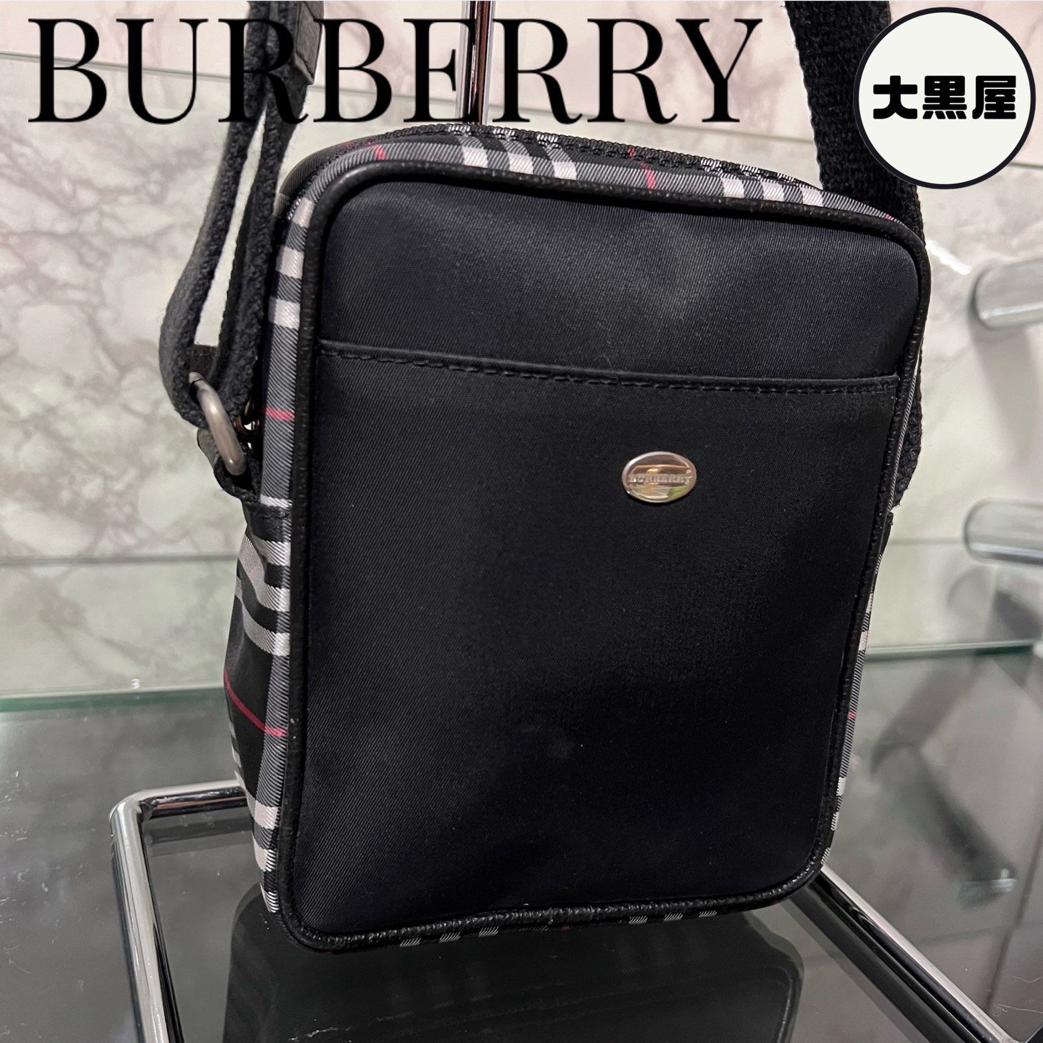 イタリア製 美品 BURBERRY バーバリー ショルダーバッグ ノバチェック