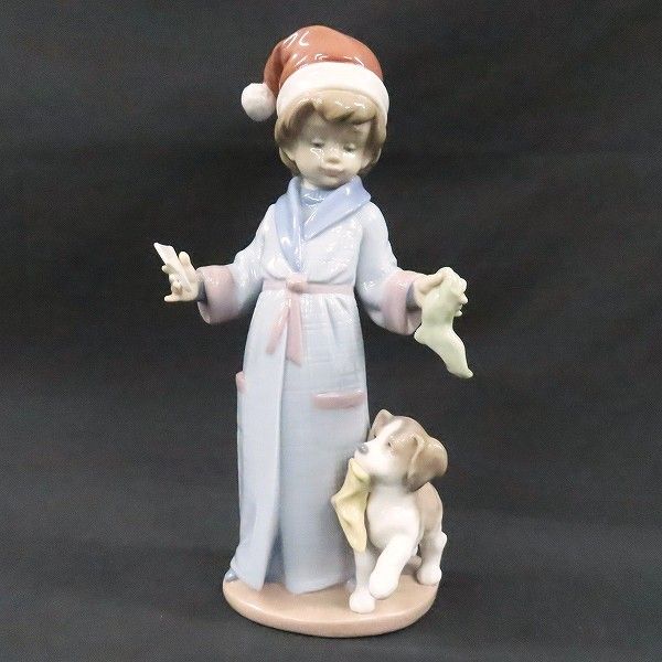 axv リヤドロ LLADRO 陶芸・フィギュリン #6166 サンタへの手紙 置物