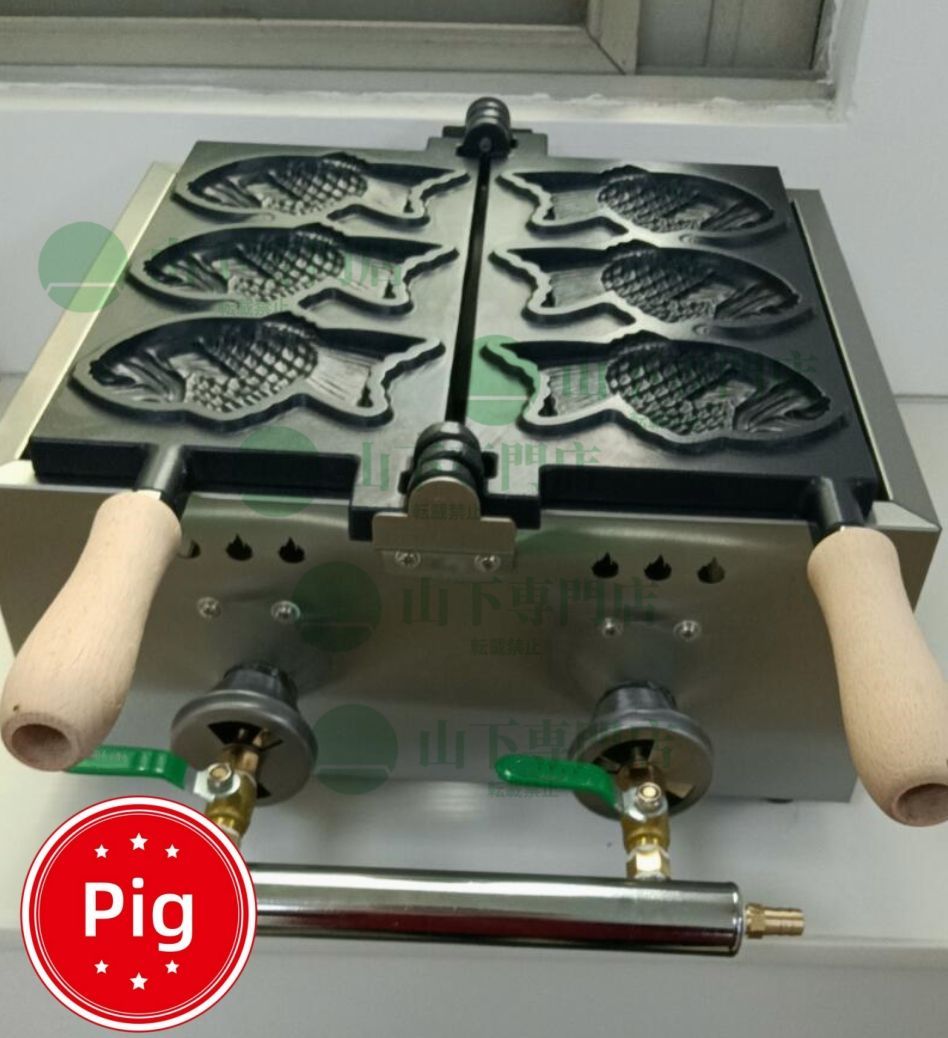 LPガス たい焼き器 6匹×3連18匹焼ける！ 鯛焼き器/業務用/厨房機器