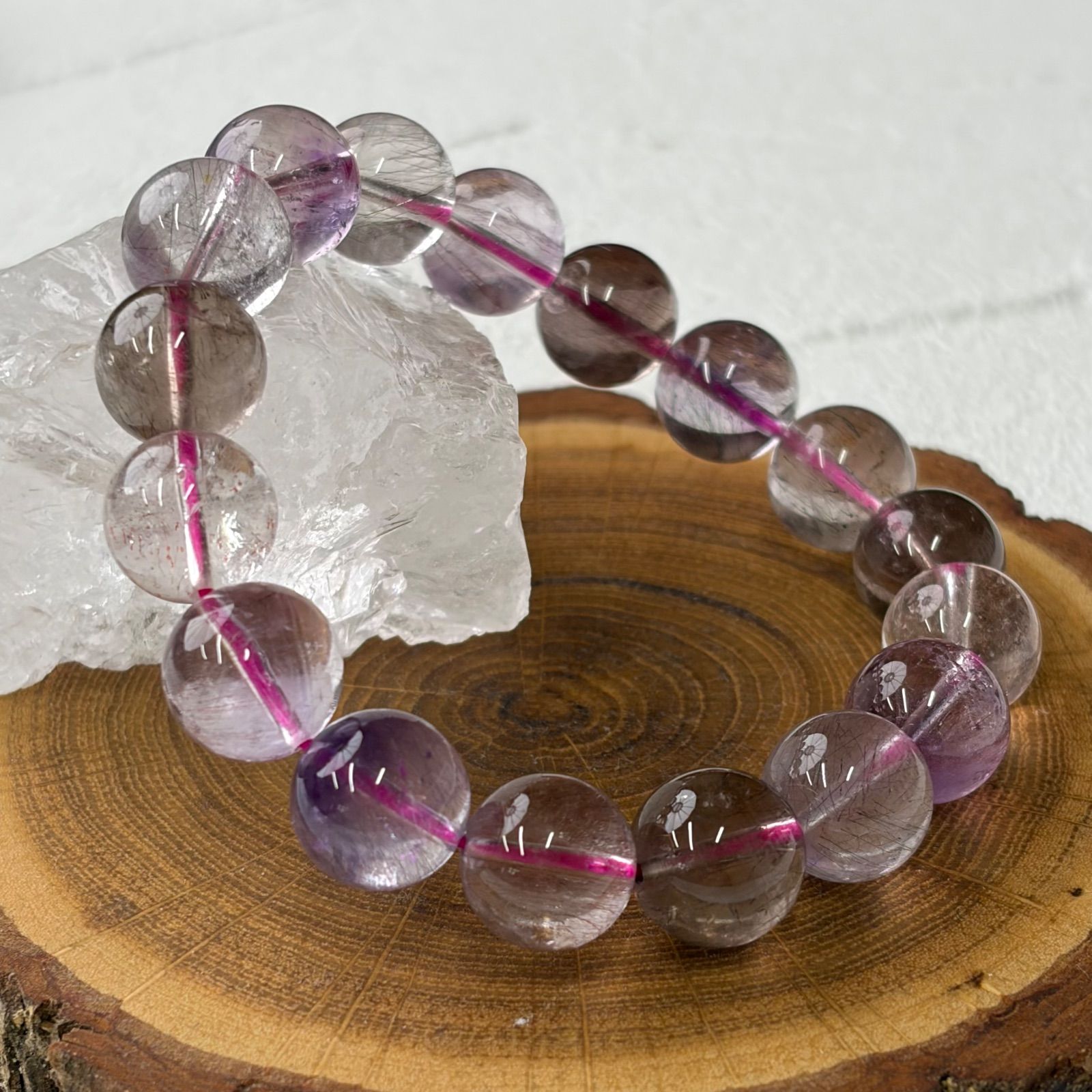 現品 スーパーセブン丸玉ブレスレット12mm