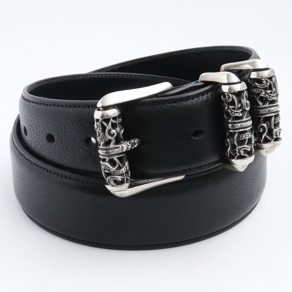 CHROME HEARTS クロムハーツ ローラーリンク ベルト レザー