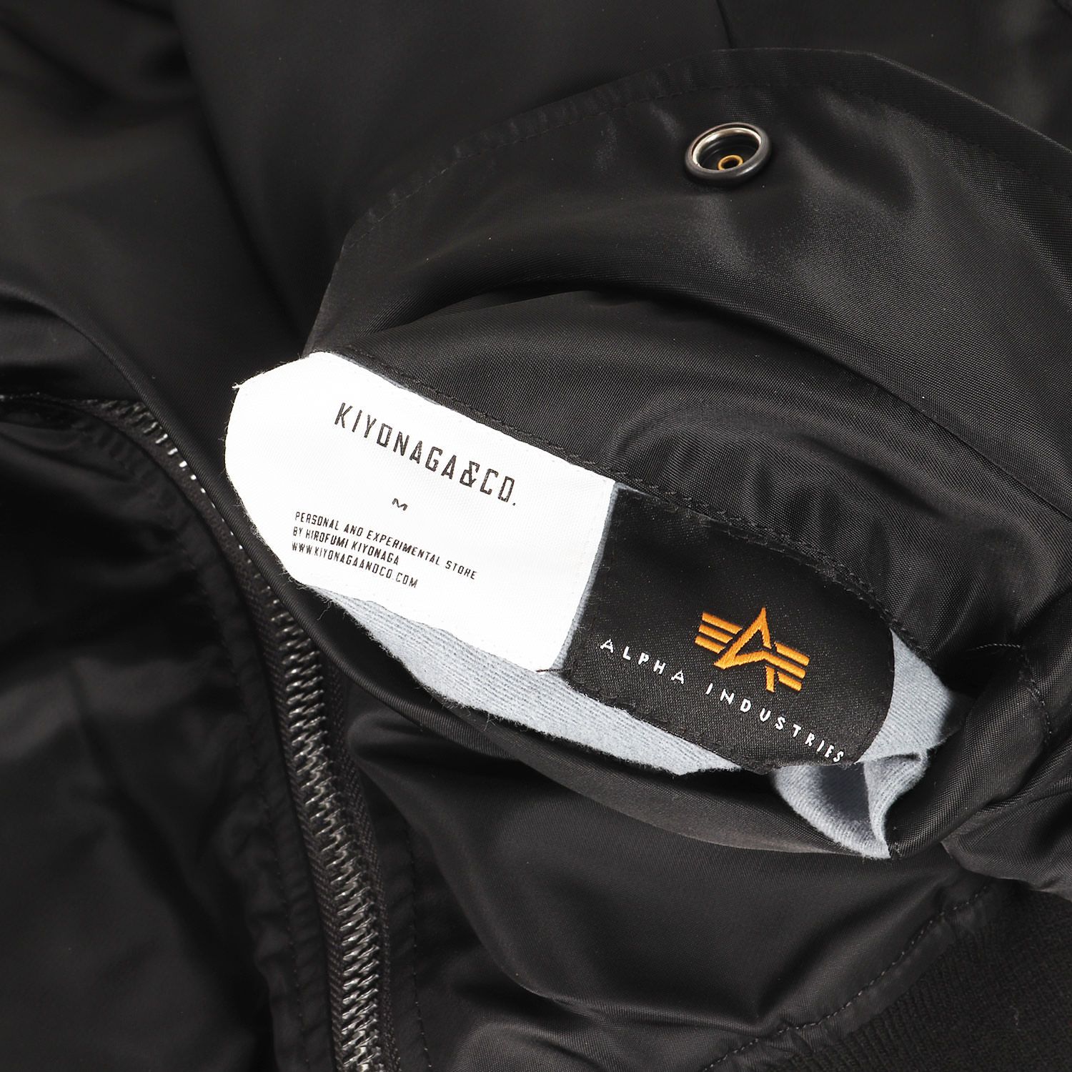 KIYONAGA&CO. キヨナガ&コー ジャケット ブラック 黒 サイズ:M | 21SS ALPHA ライトウェイト MA-1 フライトジャケット | アウター ブルゾン 上着 | コラボ 別注【メンズ】【中古】【K4555】 KIYONAGA&CO. キヨナガ&コー ジャケット ブラック 黒 サイズ:M | 21SS