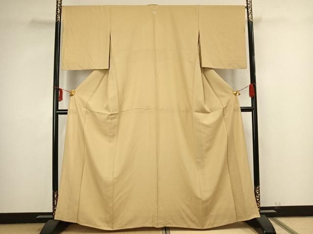 平和屋着物●上質な色無地　お召縮緬　老竹色　正絹　逸品　未使用　DAAZ0551ps 平和屋着物□上質な色無地 お召縮緬 老竹色 正絹 逸品 CAAT3390xe