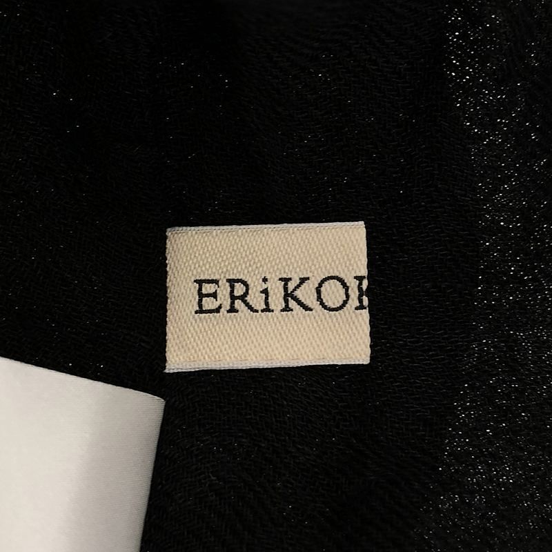 ERiKOKATORi / エリコカトリ | linen gawze see-through L/S-T リネン ガーゼ シースルー プルオーバー トップス カットソー | F | ブラック | レディース ERiKOKATORi / エリコカトリ | linen gawze see-through L/S-T