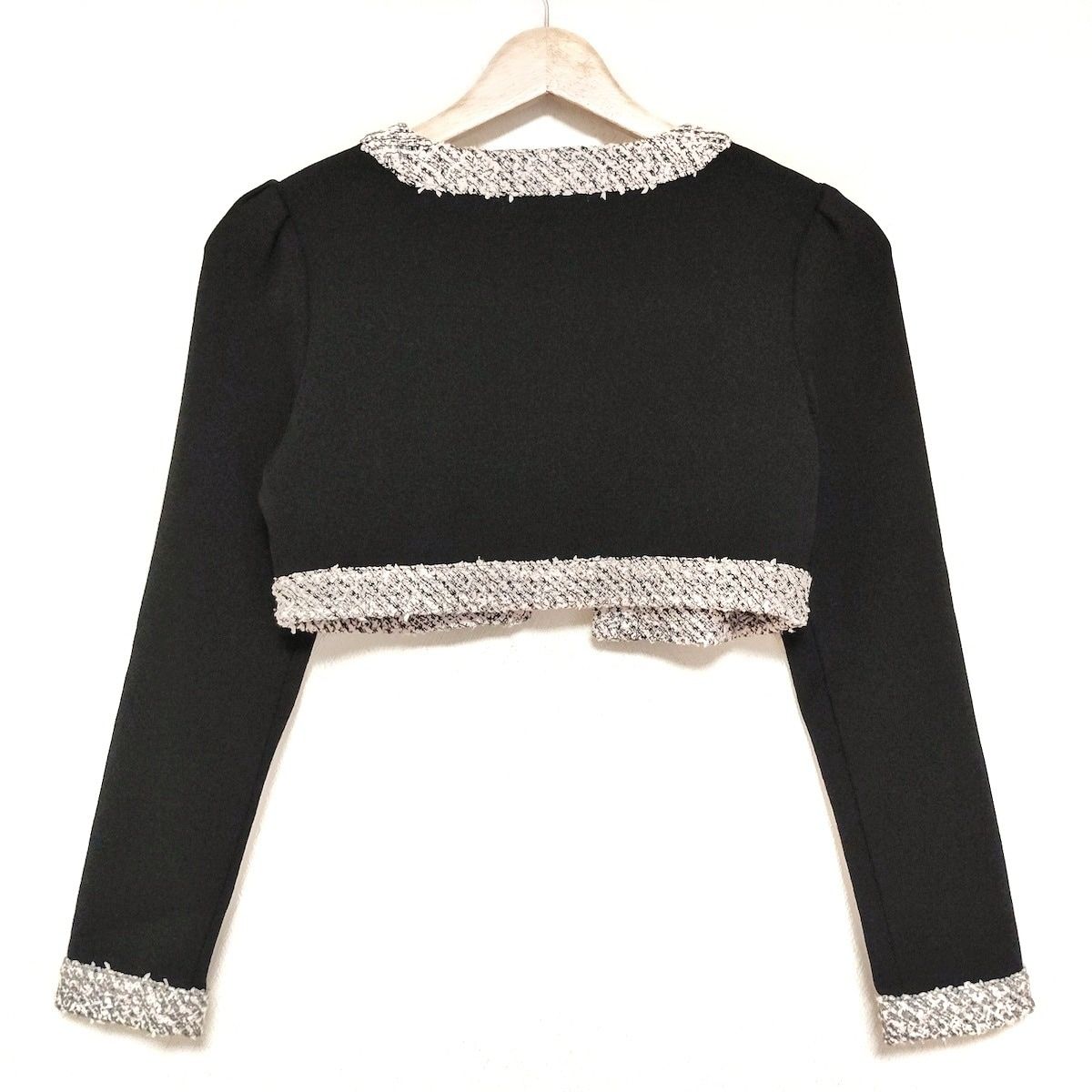 【Reneルネ】新品定価42,000円ボレロ36 Rene(ルネ) ボレロ サイズ36 S レディース - 黒×ライトピンク×白 長袖