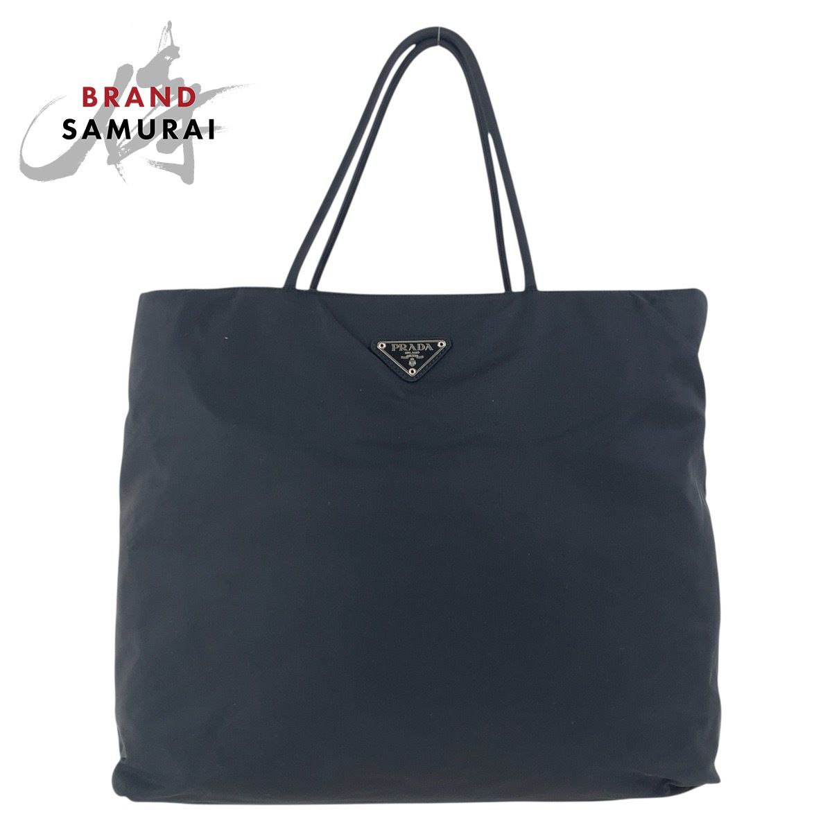 美品 プラダ テスートナイロン トート ハンドバッグ 三角ロゴ ブラック 黒 PRADA 美品 プラダ テスート 三角ロゴプレート ブラック 黒