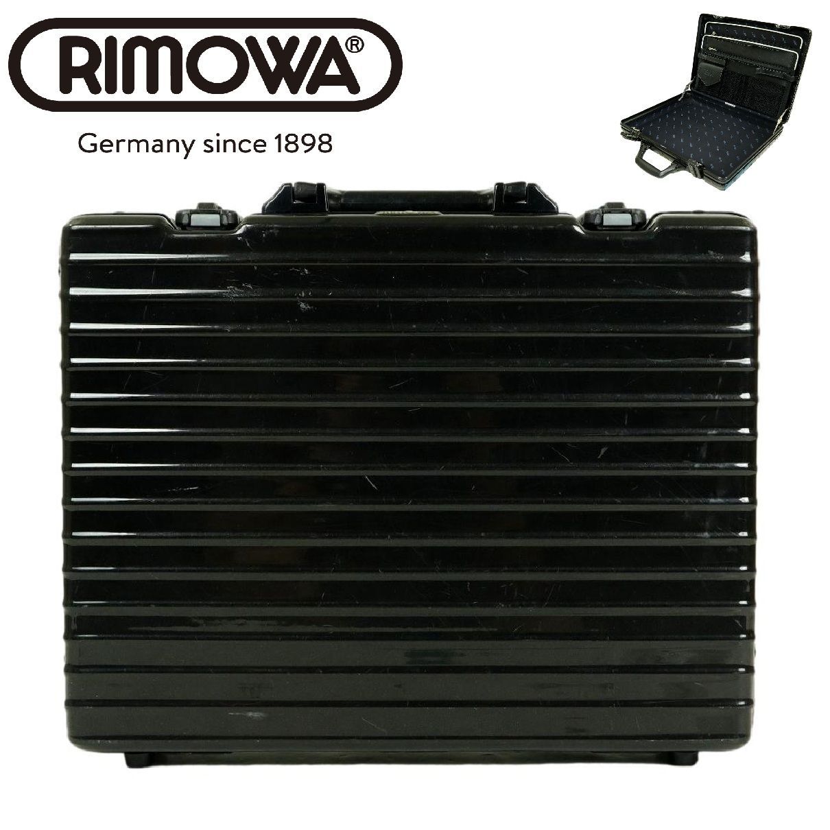 S3580 ナンバーロック付 RIMOWA リモワ アタッシュケース バッグ ブラック