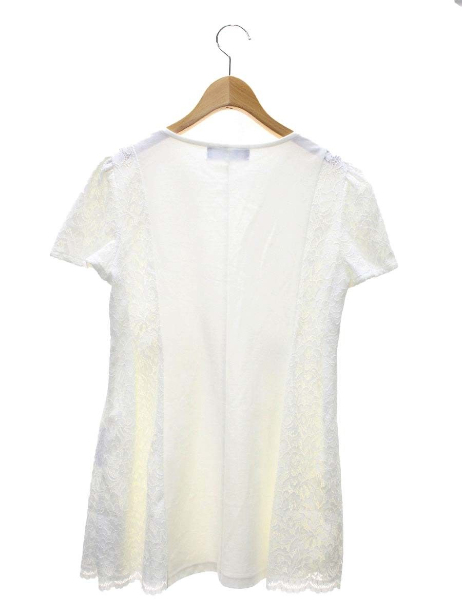 エムズグレイシー 315328 トップス 38 ホワイト レース リボン