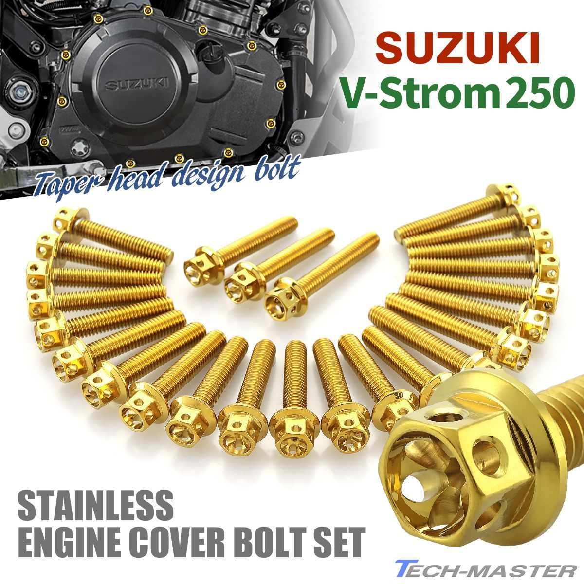 Vストローム250 V-Strom エンジンカバー クランクケース ボルト