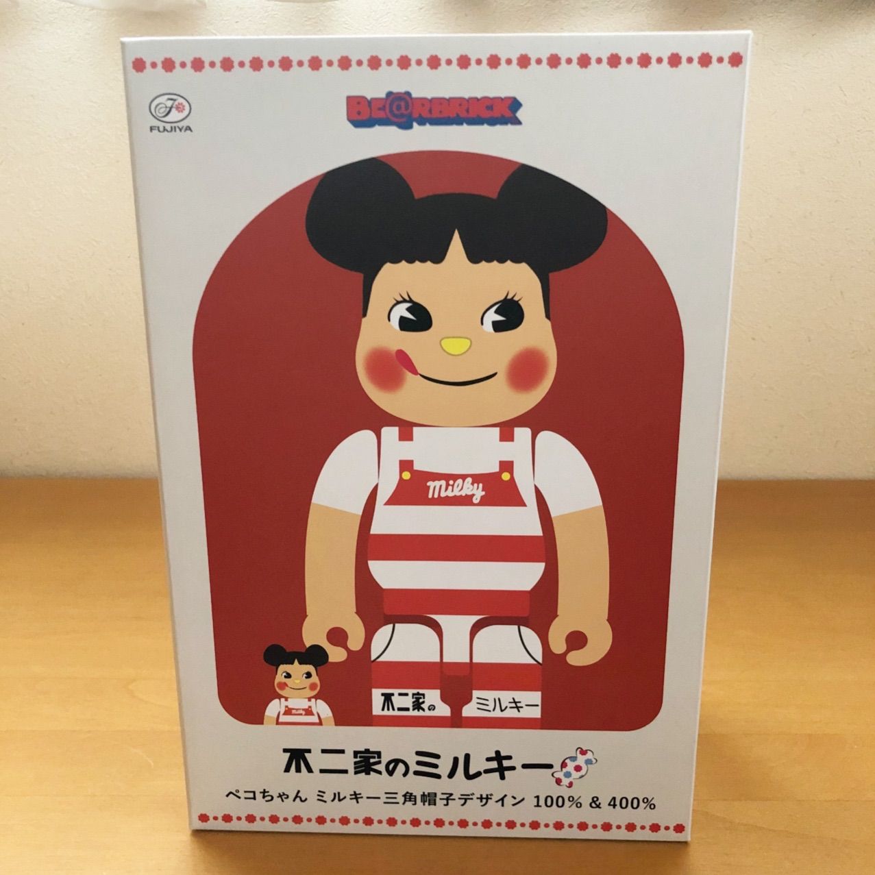 ベイプBE＠RBRICK ペコちゃん ミルキー三角帽子デザイン 100％ & 400 ...