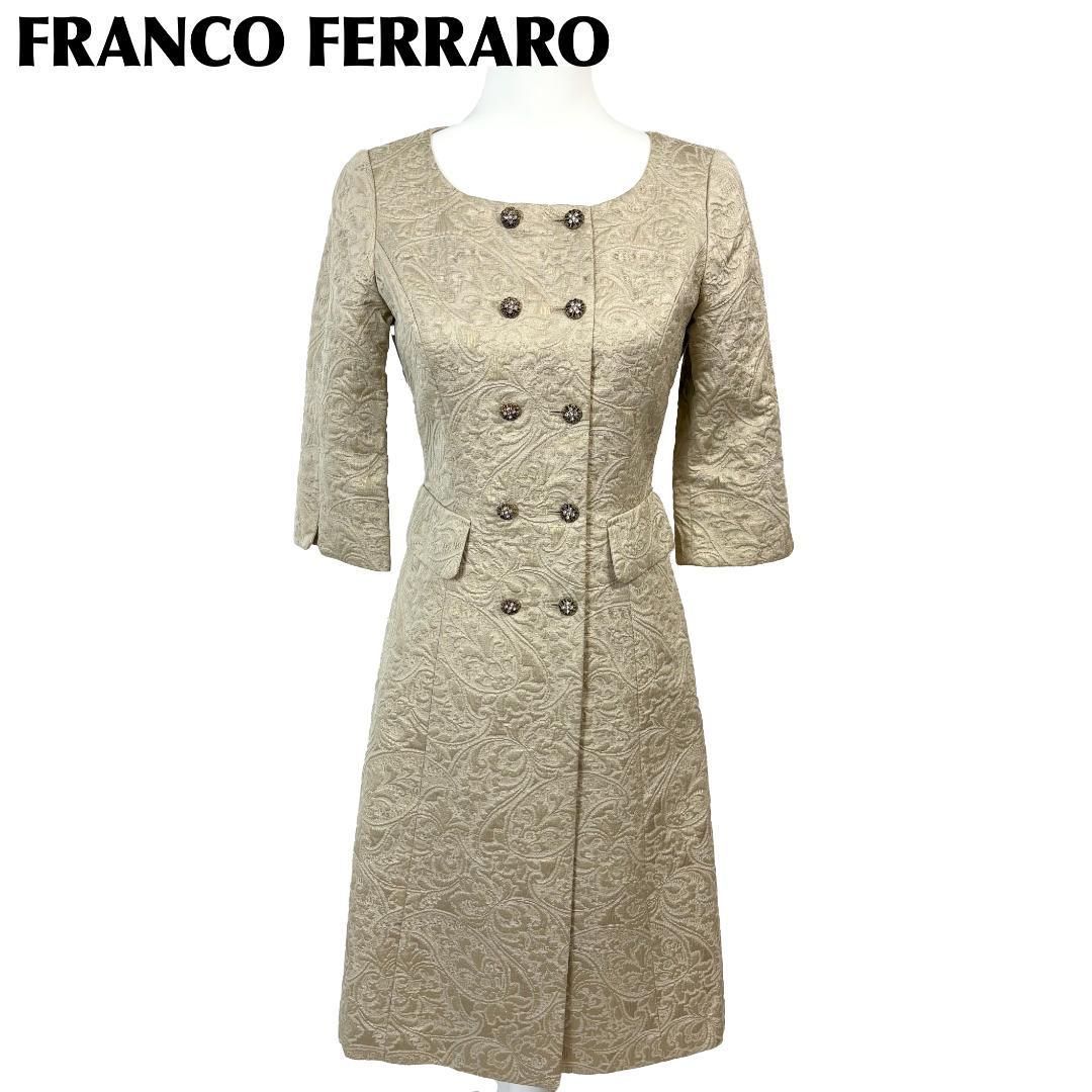 FRANCO FERRARO 長袖ノー ワンピース 1 ゴールド