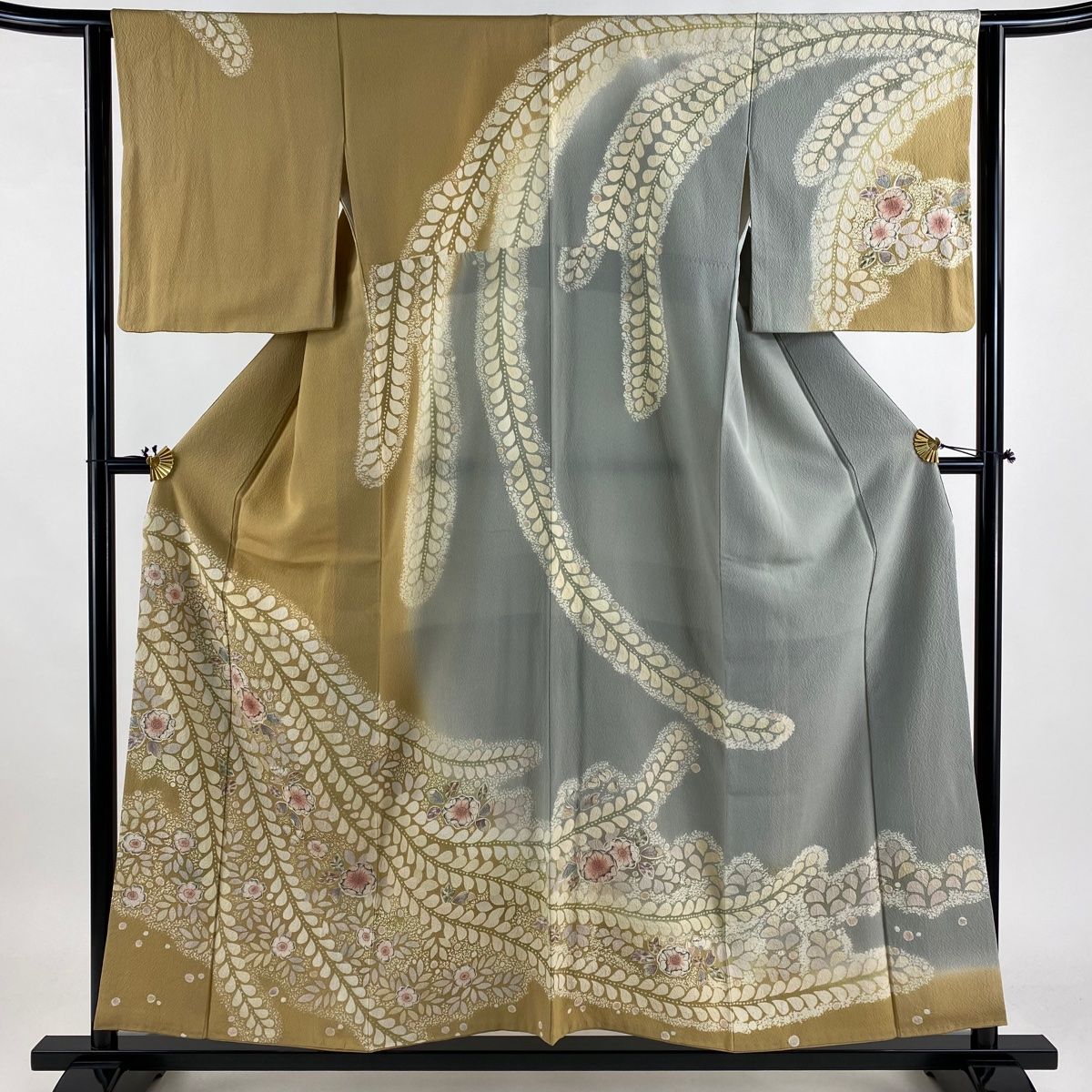 極美品　訪問着　着物　身丈155cm 裄丈63cm 茶、オレンジ色 極美品 訪問着 着物 身丈155cm 裄丈63cm 茶、オレンジ色