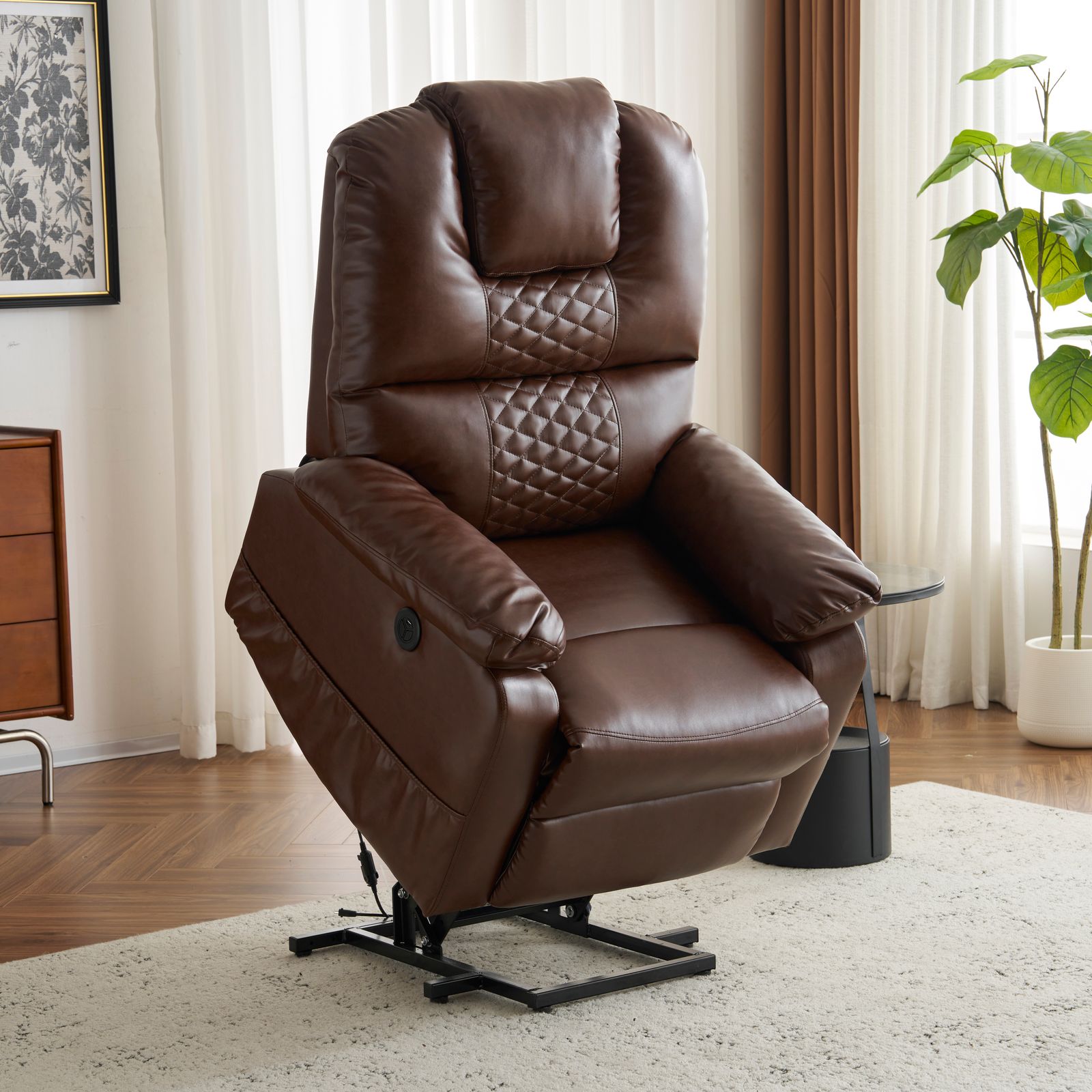 OSJ リクライニングソファー 電動 リクライニングソファ 振動機能付き