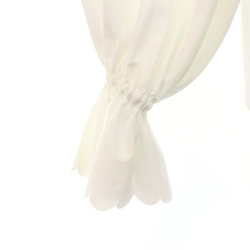 ヨリ yori 22AW スカラップカットワークブラウス ノーカラー 長袖 F