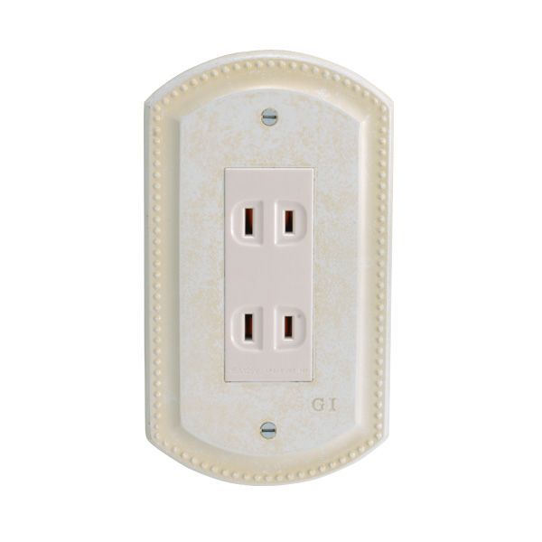 【新品・14営業日以内発送】ゴーリキアイランド 790237 真鍮製コンセントプレート コスモシリーズ用 PCNB01 古白色 真鍮 コンセントカバー アンティーク レトロ【沖縄離島販売不可】