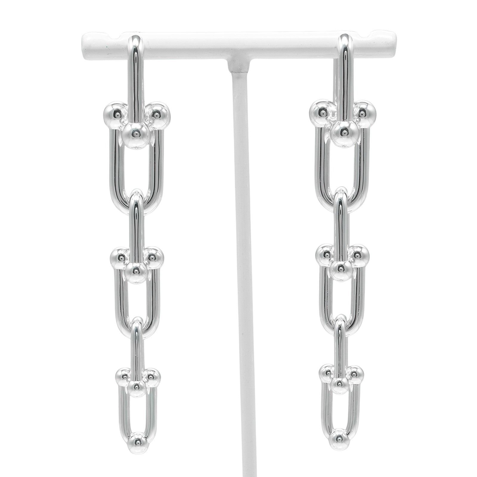 TIFFANY-Co. ティファニー ハードウェア グラジュエイテッドリンク シルバー925 レディース 22.3g ピアス
