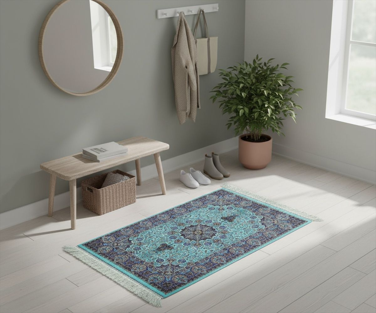 ペルシャ絨毯 ネイアブリシャム カシャーン産 120x80㎝