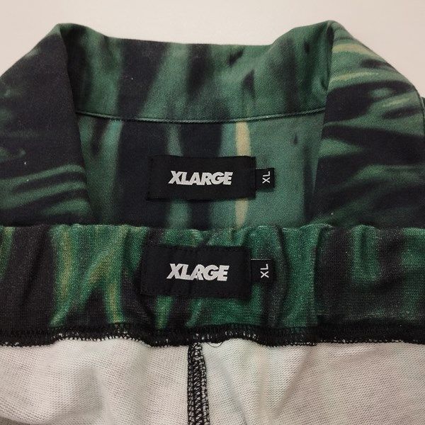 XLARGE エクストララージ セットアップ ワークシャツ ハーフパンツ XL マルチカラー エイリアン | N106