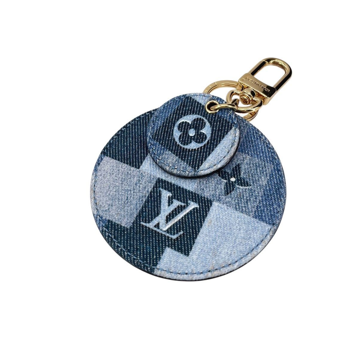 LOUIS VUITTON ルイ ヴィトン バッグチャーム ポルトクレ キーリング モノグラムデニム M69017 ブルー キーリング 小物 チャーム 25015110 UY