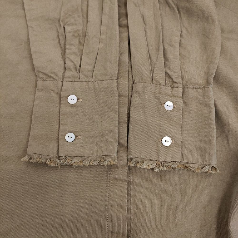 humoresque highneck frill shirt KA2201c 定価51700円 シルクコットン ハイネック 長袖シャツ ベージュ レディース ユーモレスク【中古】5-0309M♪ humoresque highneck frill shirt KA2201c 定価51700円 シルクコットン