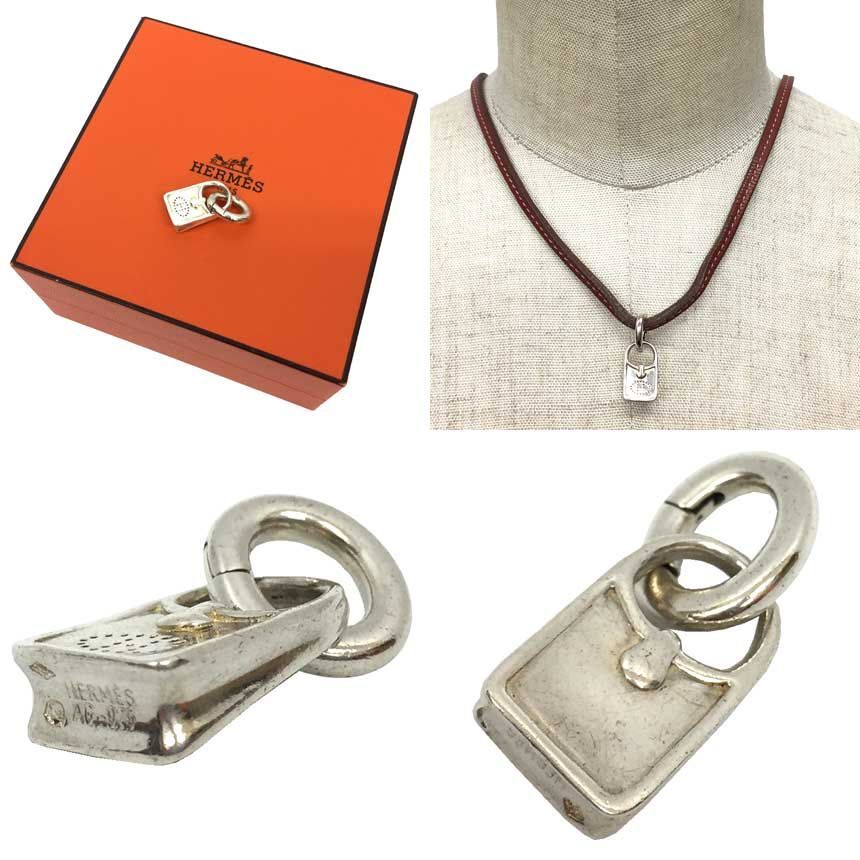 HERMES エルメス エブリン ペンダントトップ チャーム AG925 シルバー