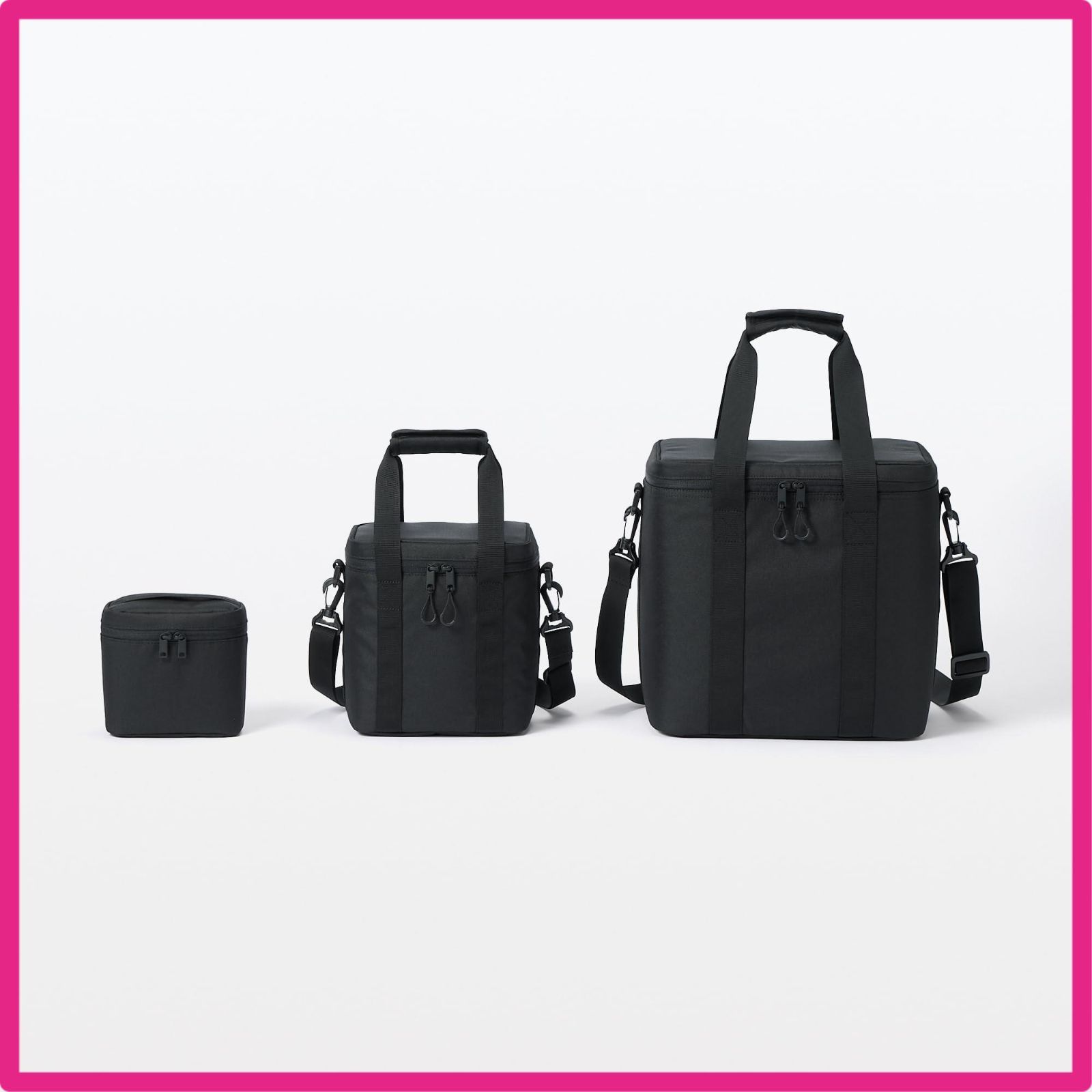 無印良品 保冷バッグ 黒 Sサイズ 14×15×8cm 84383168 - メルカリ