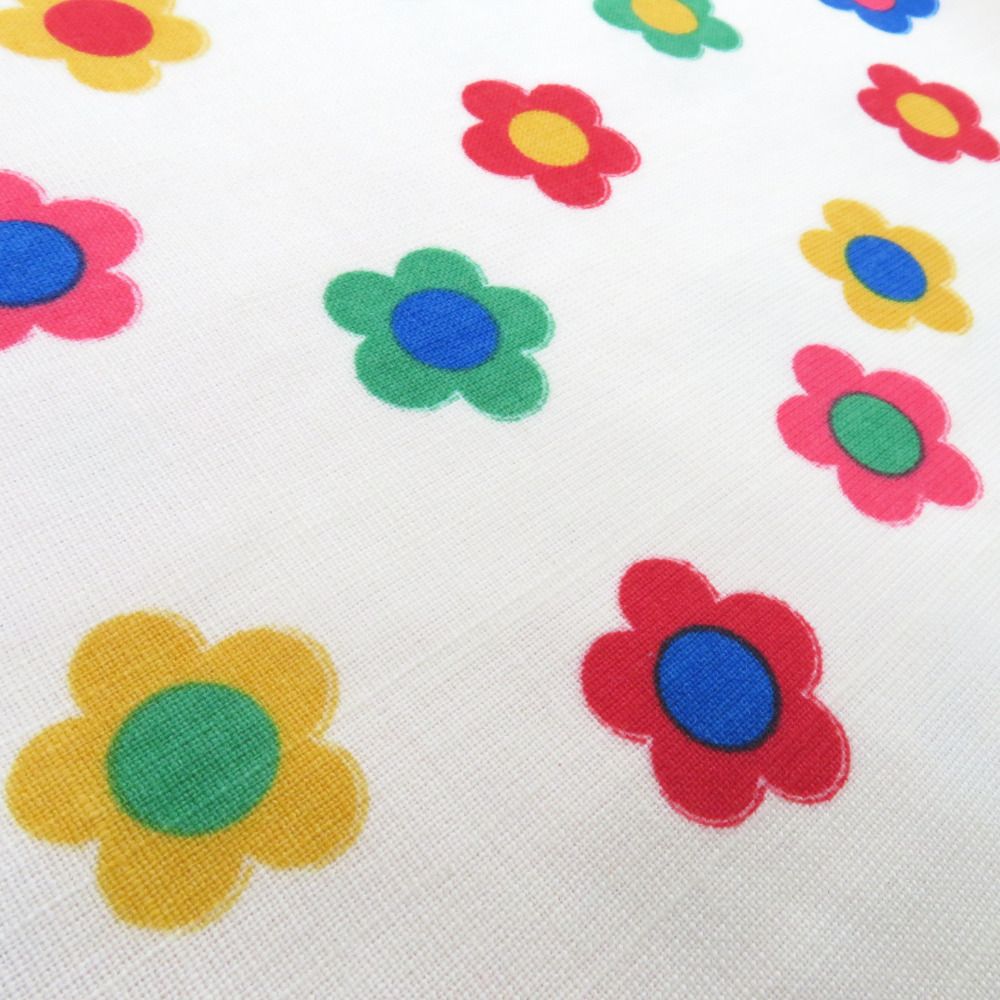 子供用 ウール 二部式着物・被布セット 白地 花柄 しょうざん レトロ