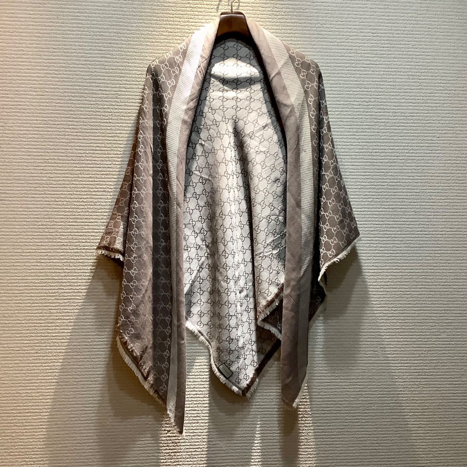 グッチ GUCCI GG柄 大判 ショール ベージュ 140x140cm レディース