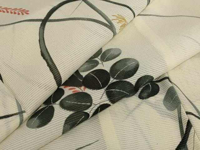 平和屋着物＊夏物 小紋 絽 草花文 洗える着物 AABB0494st 【公式通販】