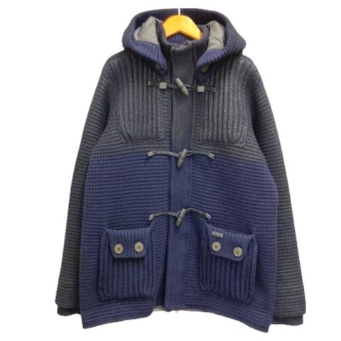 bark 本革　バーク　ダッフルコート　ネイビー バーク Bark ダッフルコート 001316178-0006 ニット ジャケット