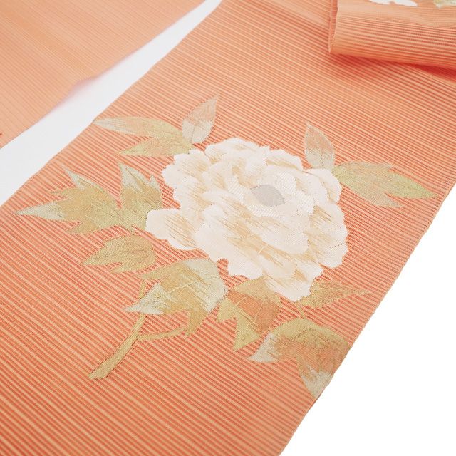 C 美品 流線模様 金銀糸 灰色 六通 正絹 薄物 夏用 絽 紗 名古屋帯 C 美品 流線模様 金銀糸 灰色 六通 正絹 薄物 夏用 絽