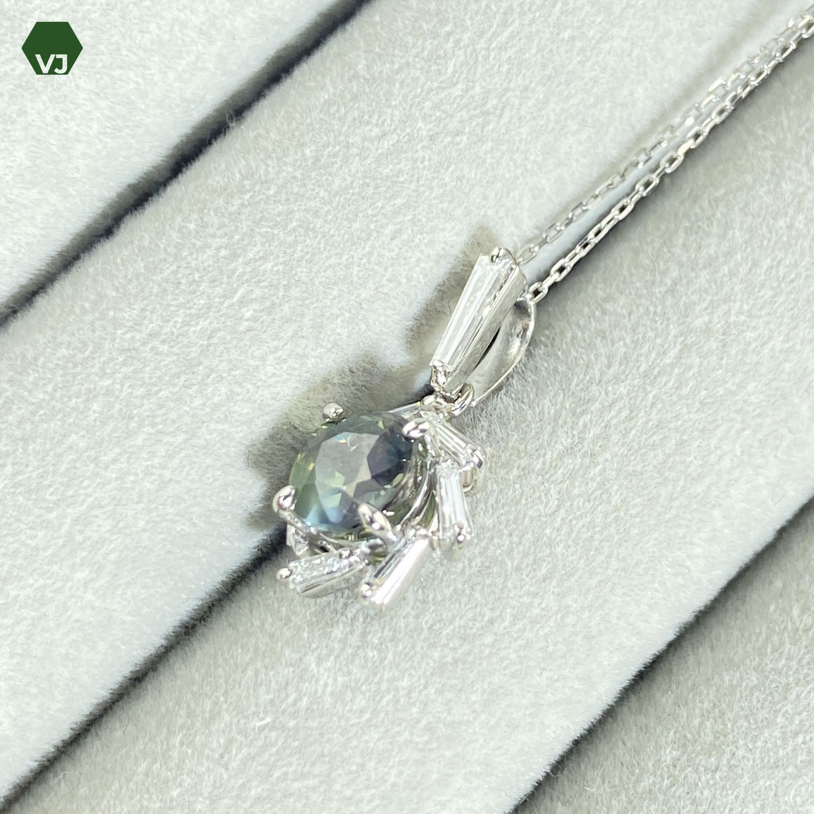 16-37】アレキサンドライト ダイヤモンド ネックレス 1.14ct D0.31ct 