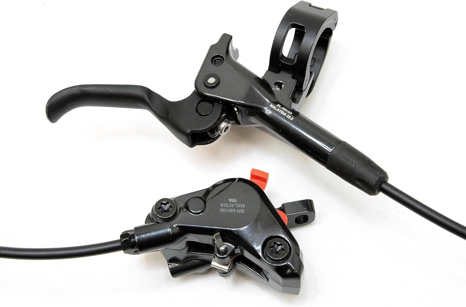 シマノ SHIMANO DEORE 高性能 油圧ディスクブレーキ BL-M6100 BR-M6100 SM-RT26 ローター付 前後セット ブラック