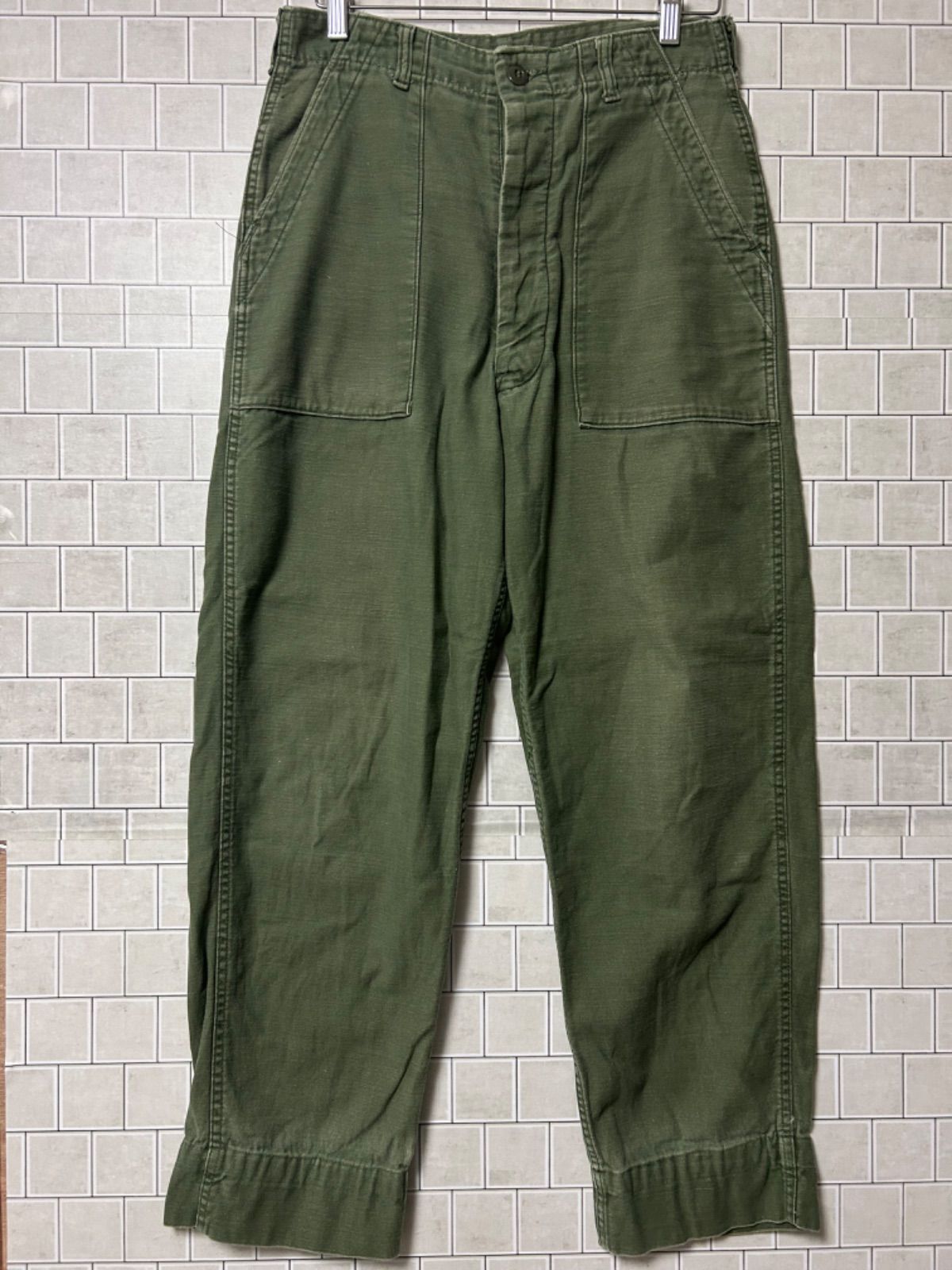 us army ベイカーパンツ　70s ボタンフライ　OG-107 ワークパンツ 70s US ARMY OG107 ベイカー ミリタリー パンツ ボタンフライ
