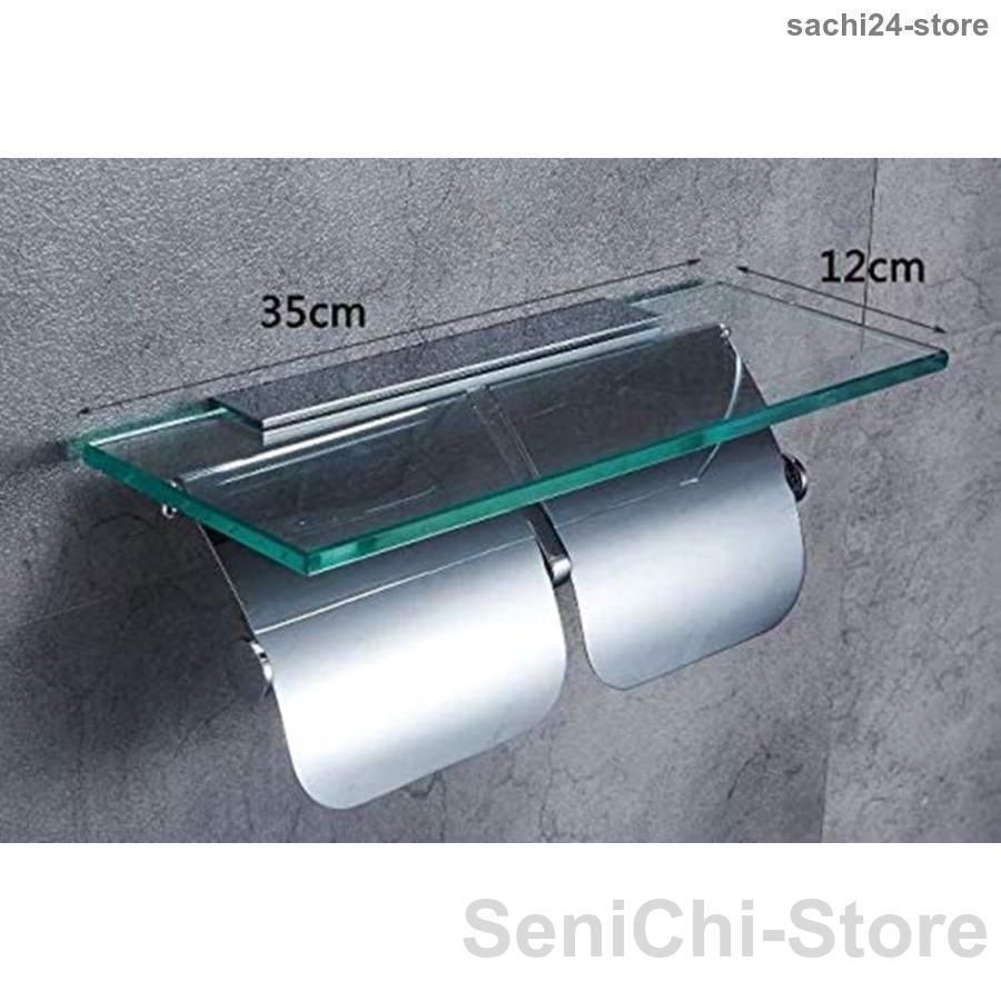 紙巻器 ガラス棚付ダブルペーパー