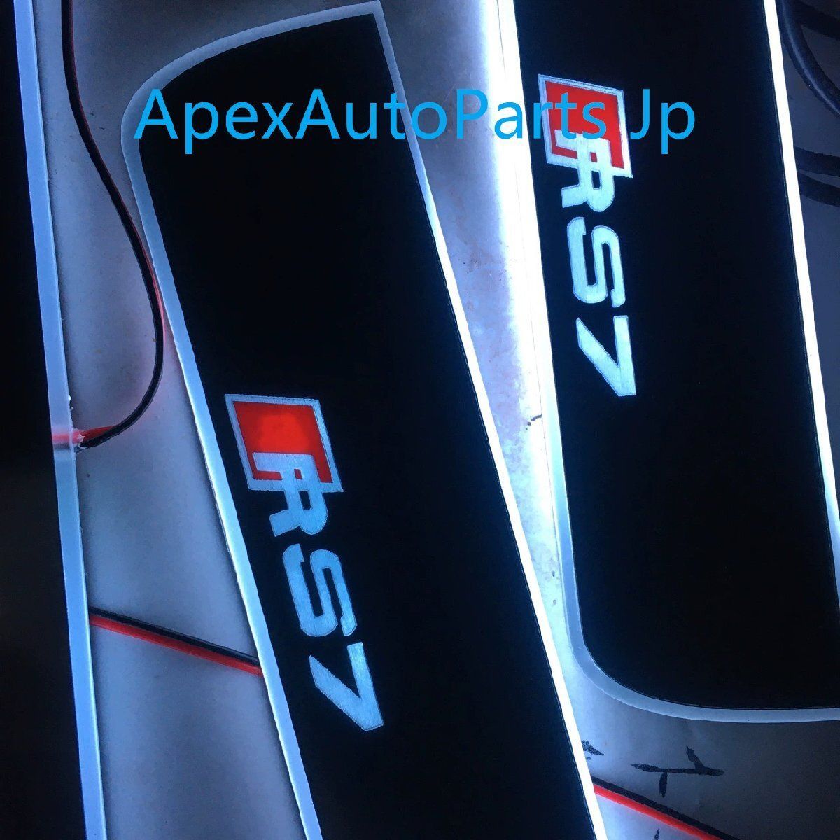 アウディRS7 A7 LED7色チェンジイルミネーションサイルステップ ウェルカムステップ 4Pセット WWW_SMP1DAWEKUDUS_SCH_ID