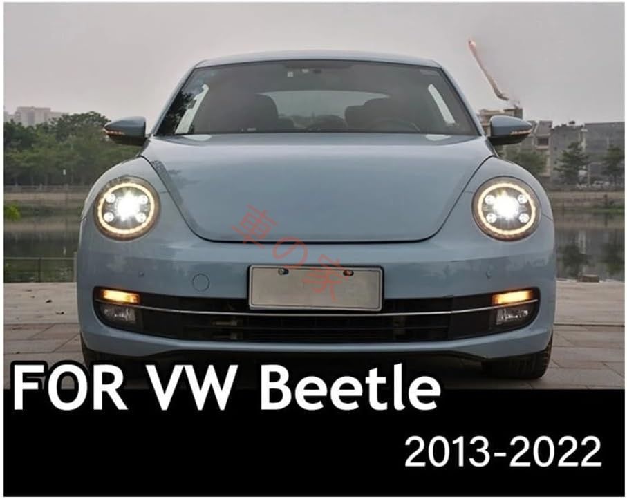 VW ビートル H7 2013-2025 対応 DRL レンズ 自動車用ヘッドライト 照明アセンブリ ペア交換用