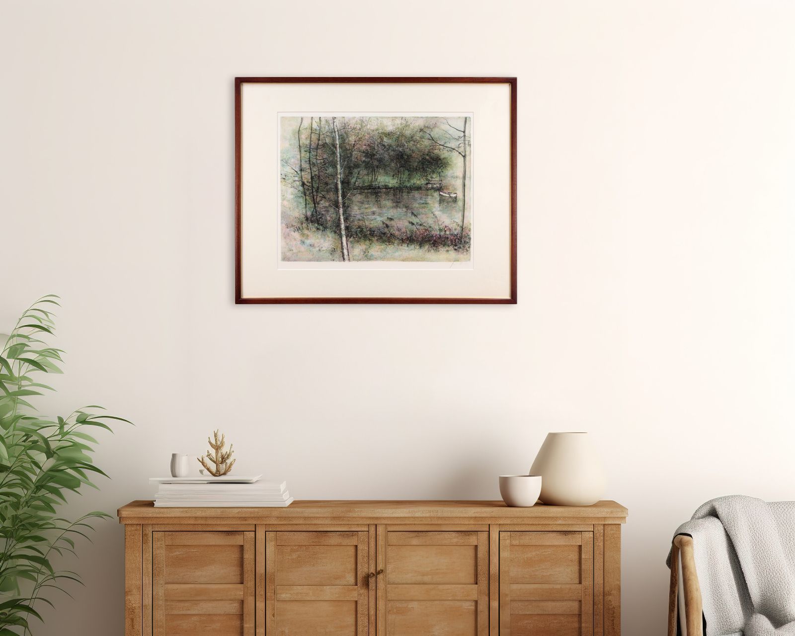 ベルナール・ガントナー リトグラフ 版画『森の池』 絵画 - メルカリ