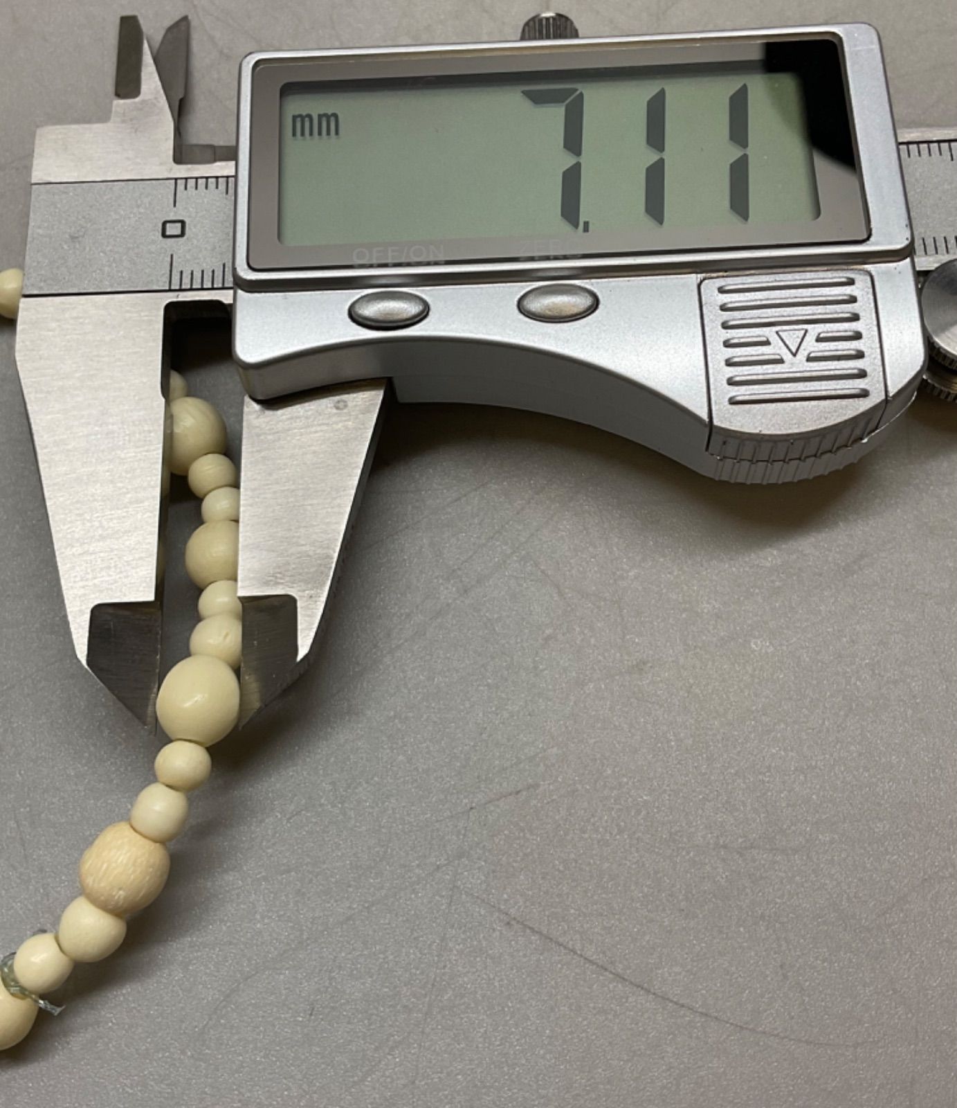 象牙調アイボリー バングル 直径74.8mm VINTAGE IVORY BANGLE|ヴィンテージ象牙バングル
