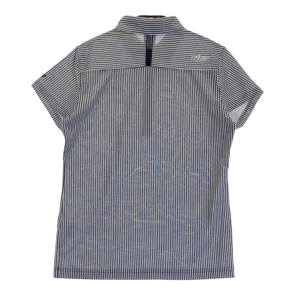 サイズ 1 MASTER BUNNY EDITION マスターバニーエディション モデル 半袖ポロシャツ ストライプ柄 ネイビー系 240101208707 ゴルフウェア レディース ストスト