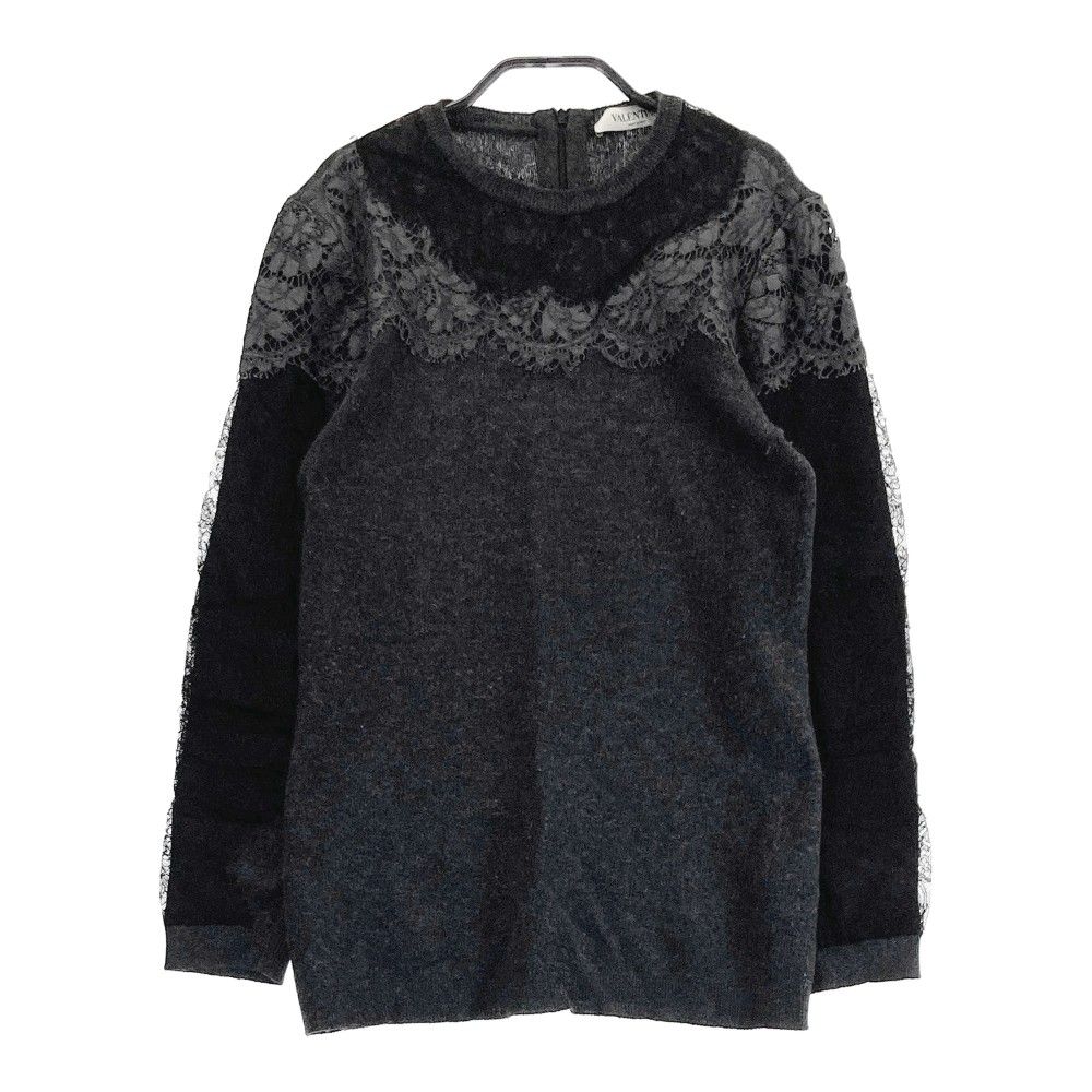 レッドバレンティノ RED VALENTINO レーストップス ヴァレンティノレースセーター黒 （RED VALENTINO（レッド