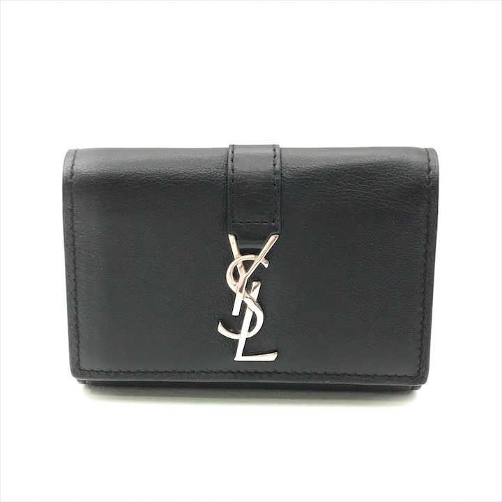 美品 SAINT LAURENT サンローラン 三つ折り 6連 キーケース レザー