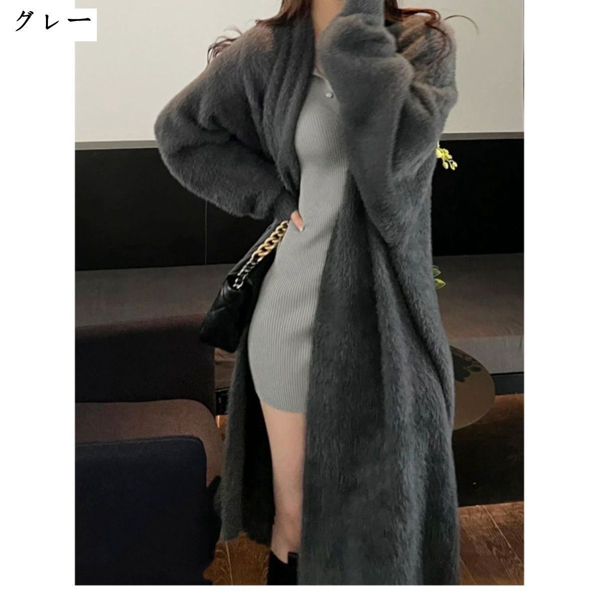 カーディガン レディース ふわふわ ニット トップス ロングカーディガン シャギーカーディガン ゆったり コート ニットカーディガン 保温 おしゃれ 着痩せ お出掛け カジュアル 通勤 通学 meitong09 DZ20 USTAUSTRALIA_COM_AU