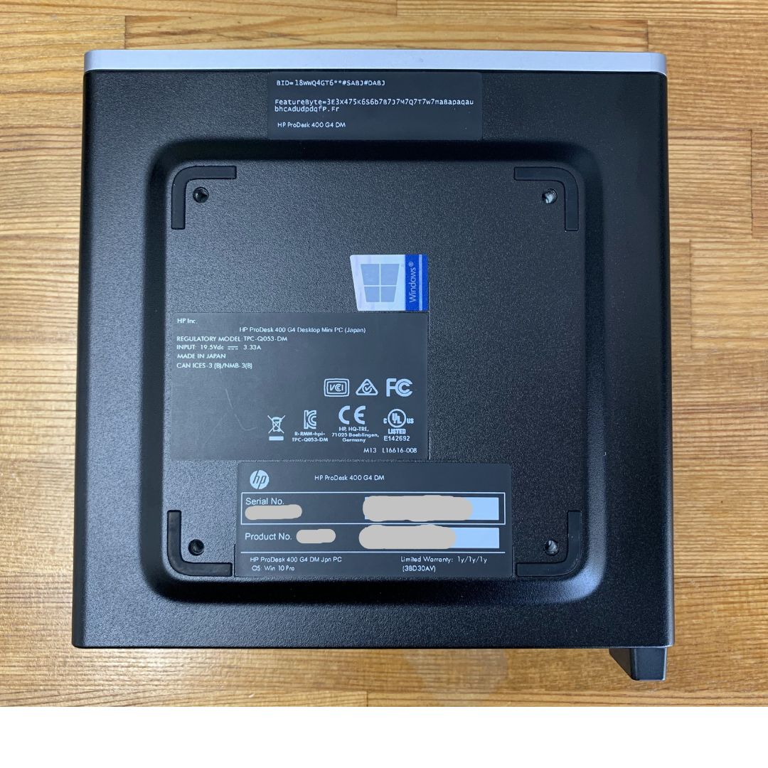 HP ProDesk 400 G4 DM intel第8世代 メモリ16GB HP ProDesk 400 G4 DM 製品詳細・スペック - デスクトップ・PC