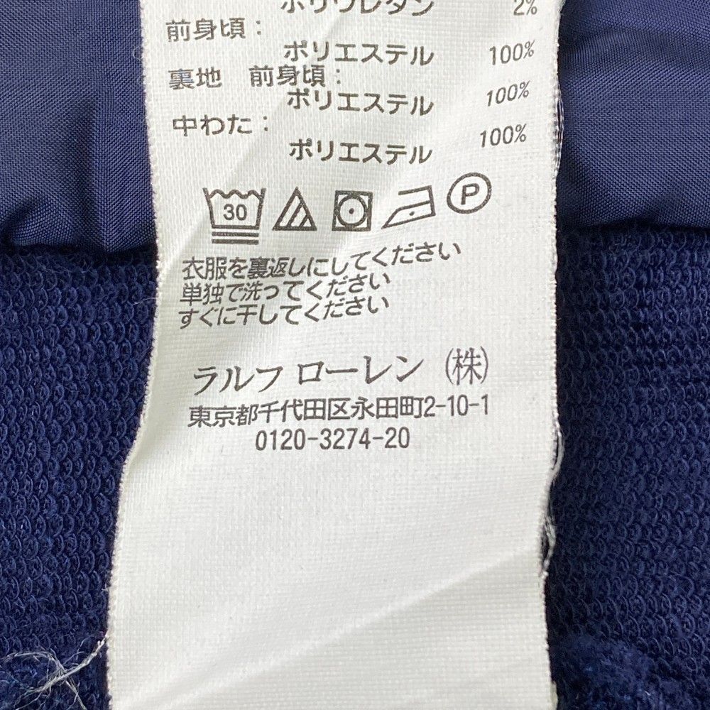 サイズ：M RLX ラルフローレン ニット切替 中綿ジャケット ネイビー系 