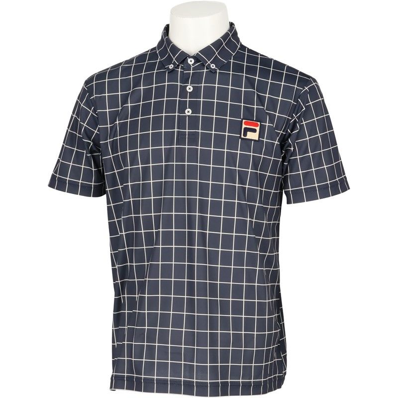 fila フィラ 51 ボタンダウンポロシャツ テニスポロシャツ M em0081-20z フィラネイビー